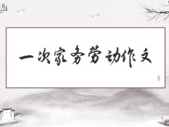 一次家务劳动作文400字（16篇）