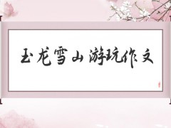 玉龙雪山游玩作文600字（14篇）