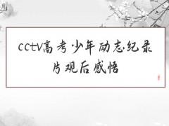 cctv高考少年励志纪录片观后感悟900字（5篇）
