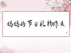 妈妈的节日礼物作文500字（6篇）